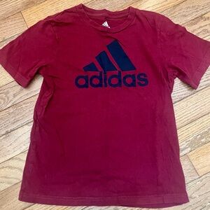 Adidas Kids Maroon Tee with Navy Logo 7